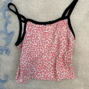 Rare brandy Melville pink cheetah tank top